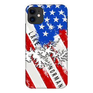 American Flag Lake Norman Fully Printed Matte Phone Case - Houseboat Kings