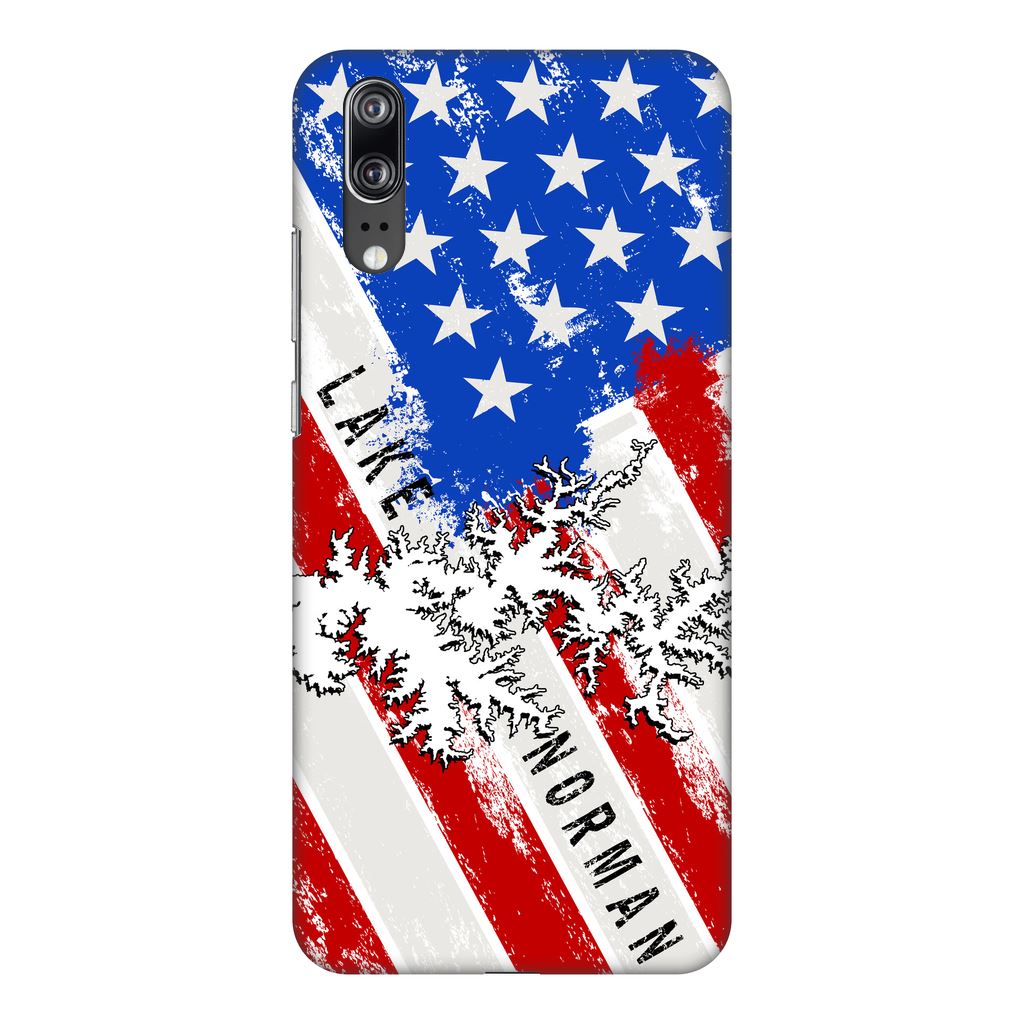 American Flag Lake Norman Fully Printed Matte Phone Case - Houseboat Kings