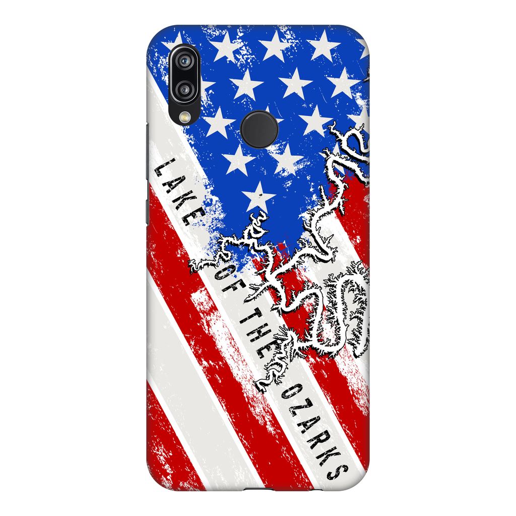 American Flag Lake Of The Ozarks Fully Printed Matte Phone Case - Houseboat Kings