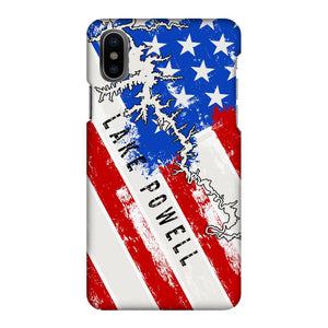 American Flag Lake Powell Fully Printed Matte Phone Case - Houseboat Kings