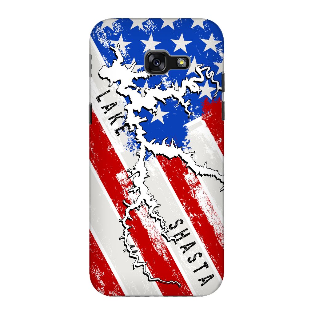 American Flag Lake Shasta Fully Printed Matte Phone Case - Houseboat Kings