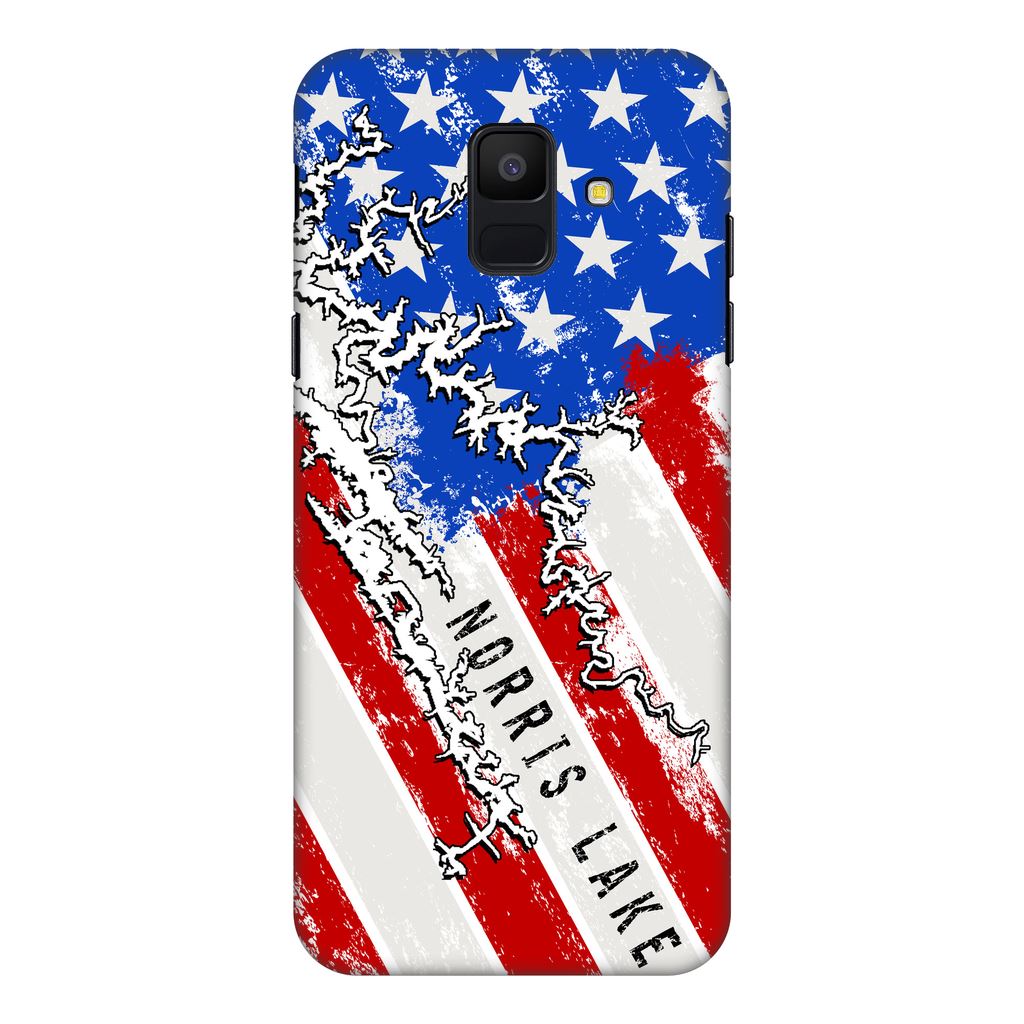 American Flag Norris Lake Fully Printed Matte Phone Case - Houseboat Kings