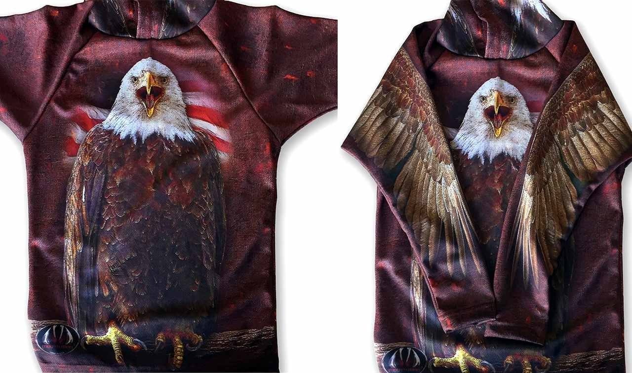 BALD EAGLE USA Hoodie Sport Shirt by MOUTHMAN® Kid's Clothing 