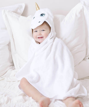 Bamboo White Unicorn Hooded Towel Kids & Babies 