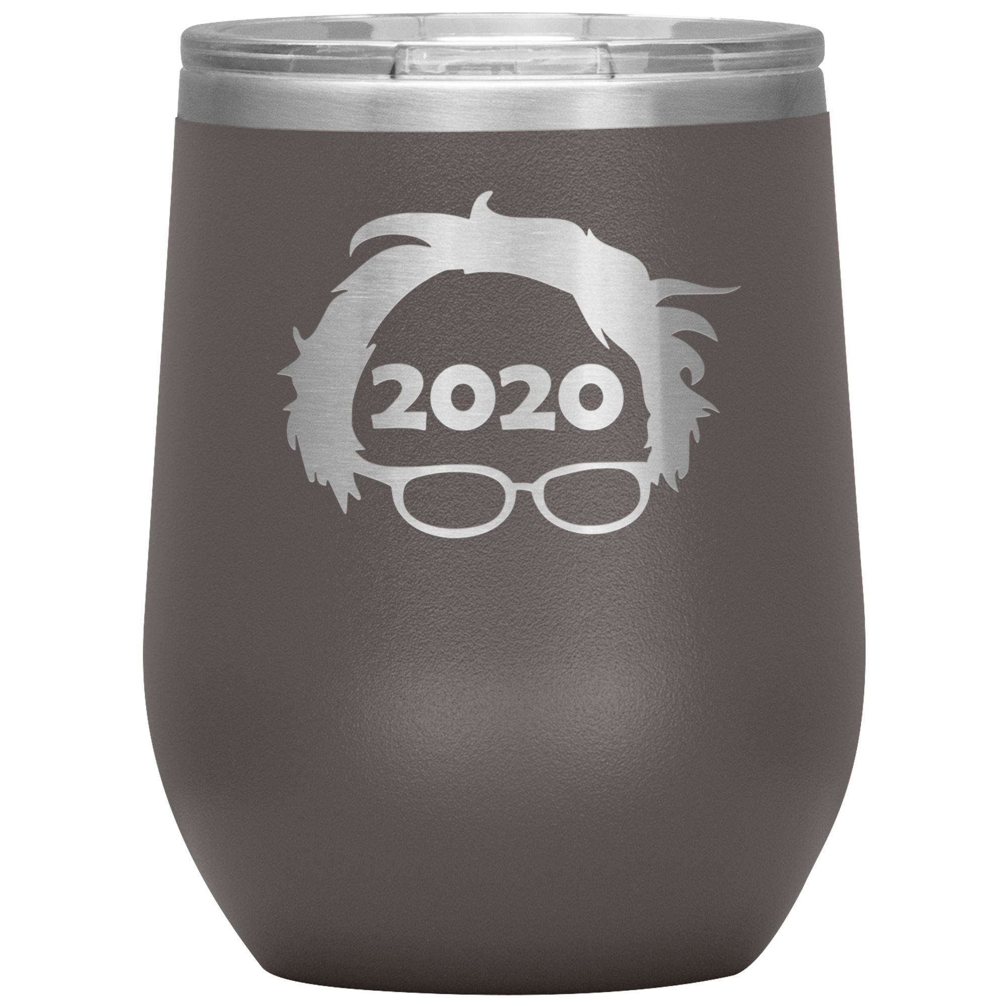 Bernie's Hair 2020 12 oz Laser Etched Wine Tumbler - Houseboat Kings
