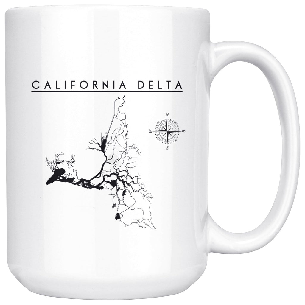 California Delta 15oz White Mug - Houseboat Kings