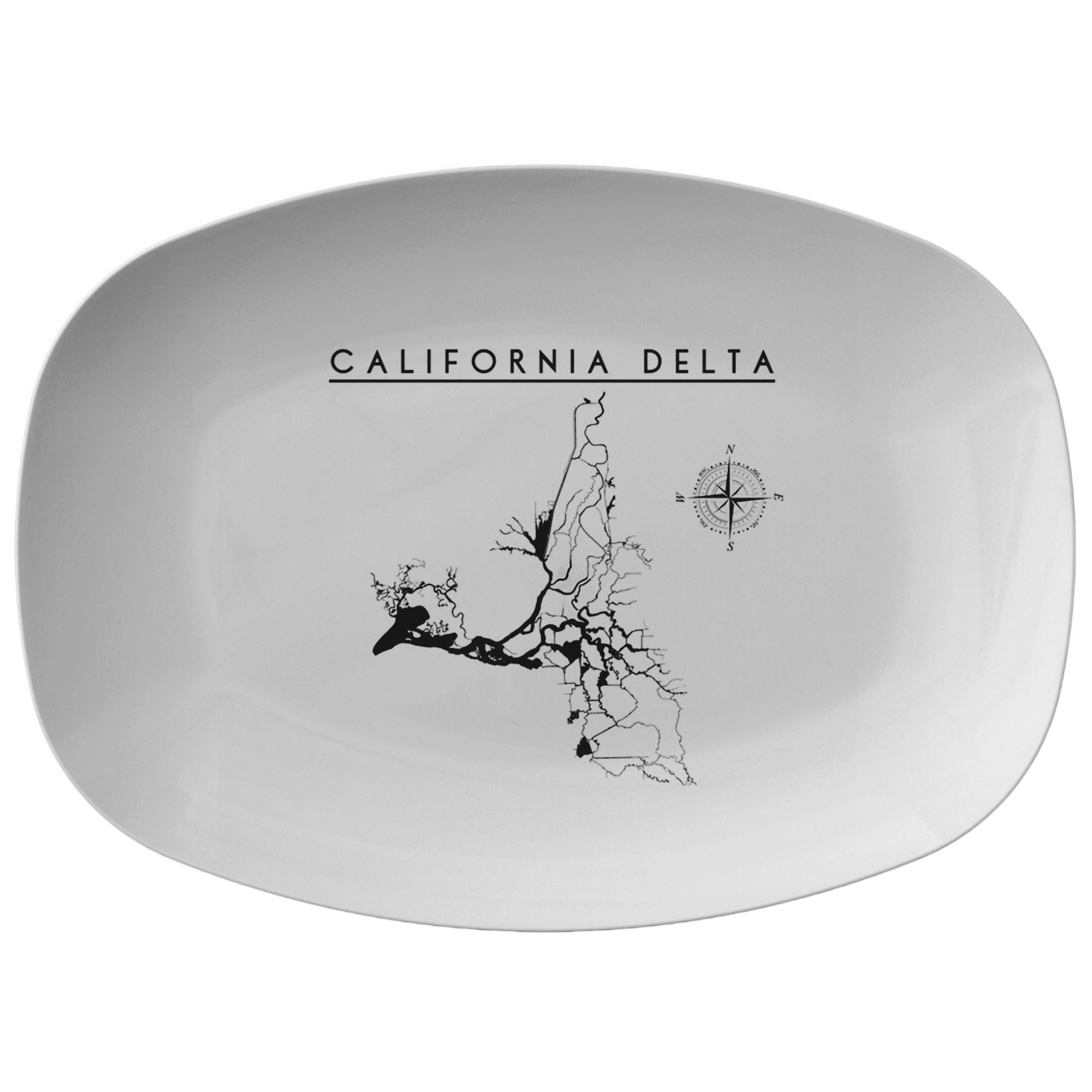 California Delta Serving Platter - Houseboat Kings