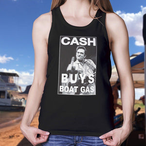 Cash Buys Boat Gas Womens Racerback Tank - Houseboat Kings