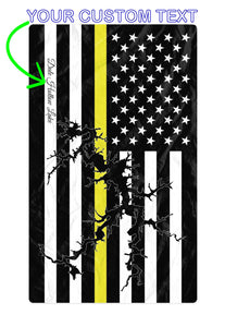 Dale Hollow Lake Oversized Beach Towel - Thin Yellow Line - Personalized Freeform Beach Towel - AOP 