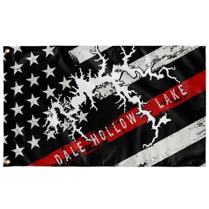 Dale Hollow Lake Thin Red Line American Flag - Houseboat Kings