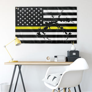 Dale Hollow Lake Thin Yellow Line American Boat Flag Wall Art 