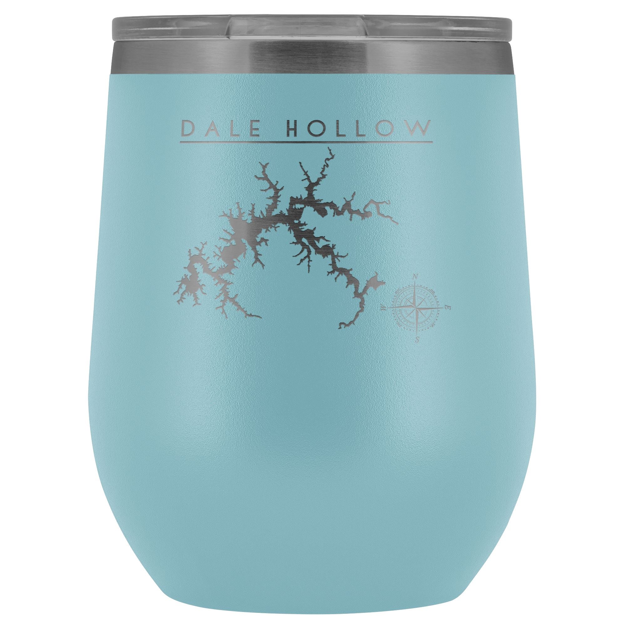 Dale Hollow Lake Wine Tumbler | Laser Etched | Lake Gift - Houseboat Kings