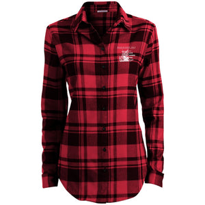 Discovery Bay Embroidered Ladies' Plaid Flannel Tunic - Houseboat Kings