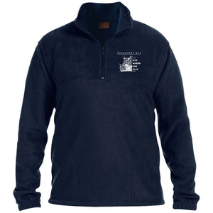 Discovery Bay Embroidered Men's 1/4 Zip Fleece Pullover - Houseboat Kings
