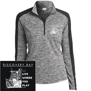 Discovery Bay Embroidered Sport-Tek Women's Electric Heather 1/4-Zip Pullover - Houseboat Kings