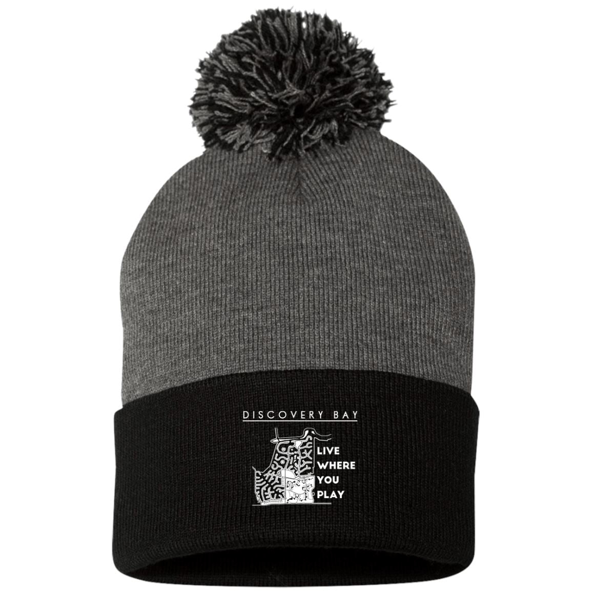 Discovery Bay Embroidered Sportsman Pom Pom Knit Cap - Houseboat Kings