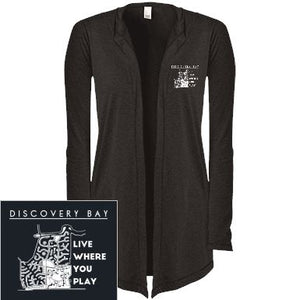 Discovery Bay Embroidered Women's Hooded Cardigan - Houseboat Kings