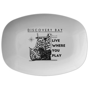 Discovery Bay Lake Serving Platter | Laser Etched | Lake Gift - Houseboat Kings
