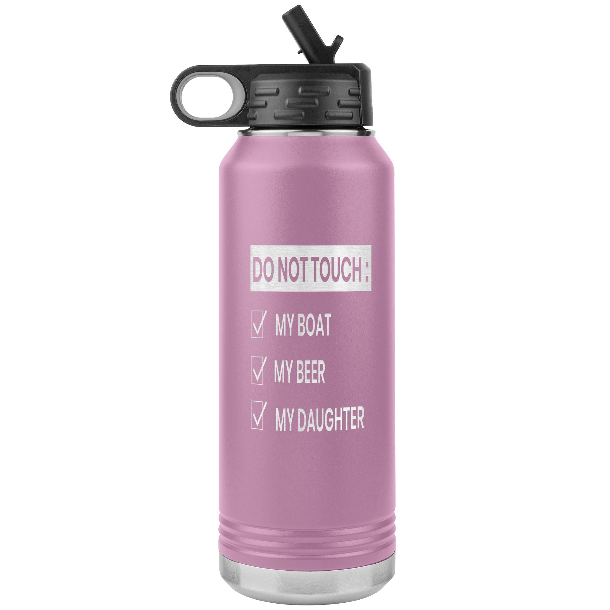 Do Not Touch My Boat 32oz Tumbler Tumblers Light Purple 