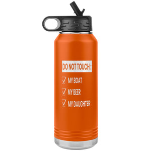 Do Not Touch My Boat 32oz Tumbler Tumblers Orange 