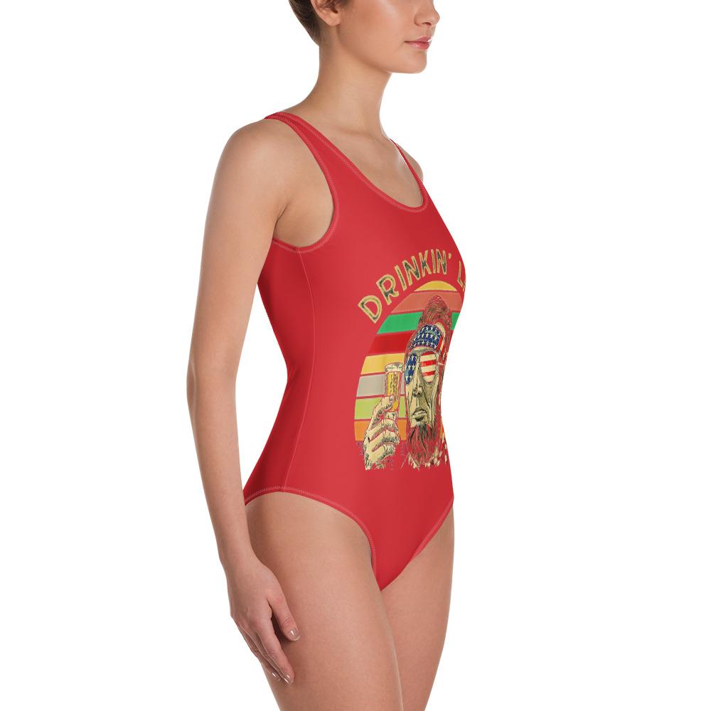 Drinkin Like Abe Lincoln One-Piece Swimsuit - Houseboat Kings