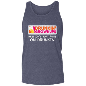 Drunkin-Grownup_Hession's 3480 Unisex Tank T-Shirts Heather Navy X-Small 