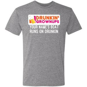 Drunkin Grownups PERSONALIZED Men's and Women's T-Shirts Apparel NL6010 Men's Triblend T-Shirt Premium Heather S