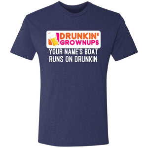 Drunkin Grownups PERSONALIZED Men's and Women's T-Shirts Apparel NL6010 Men's Triblend T-Shirt Vintage Navy S