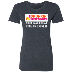 Drunkin Grownups PERSONALIZED Men's and Women's T-Shirts Apparel NL6710 Ladies' Triblend T-Shirt Vintage Navy S