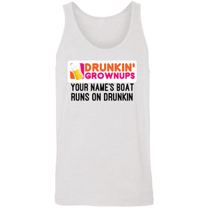 Drunkin Grownups PERSONALIZED Men's and Women's Tanks and Tee's Apparel 3480 Unisex Tank1 White Fleck Triblend X-Small