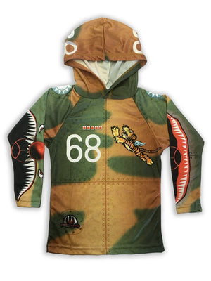FLYING TIGER Hoodie Sport Shirt by MOUTHMAN® Kid's Clothing 