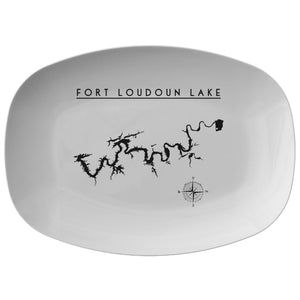 Fort Loudoun Lake Map, Serving Platter, Unbreakable Outdoor Dinnerware, Lake Gift, Gift For Boaters, Chef Gift, Polymer - Houseboat Kings