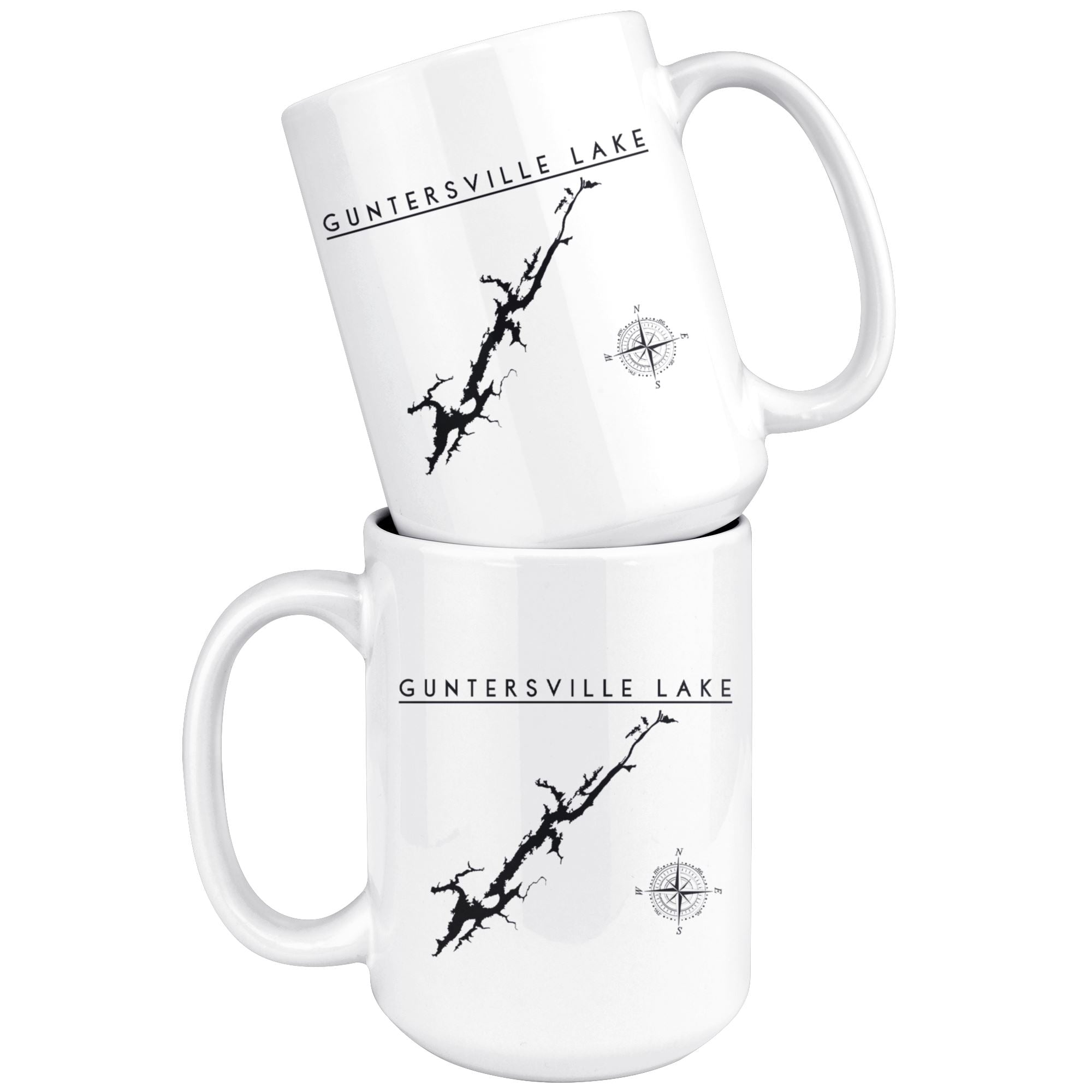 Guntersville Lake 15oz Coffee Mug | Printed | Lake Gift | Wedding Gift - Houseboat Kings