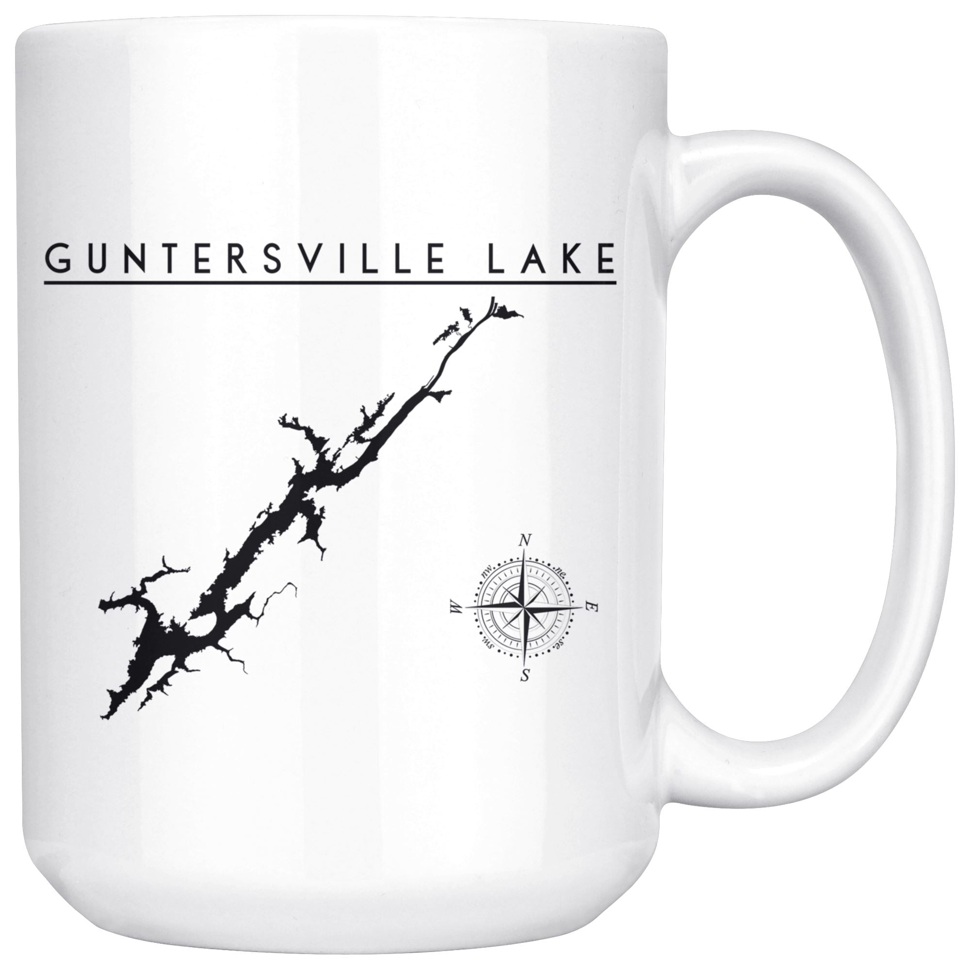 Guntersville Lake 15oz Coffee Mug | Printed | Lake Gift | Wedding Gift - Houseboat Kings