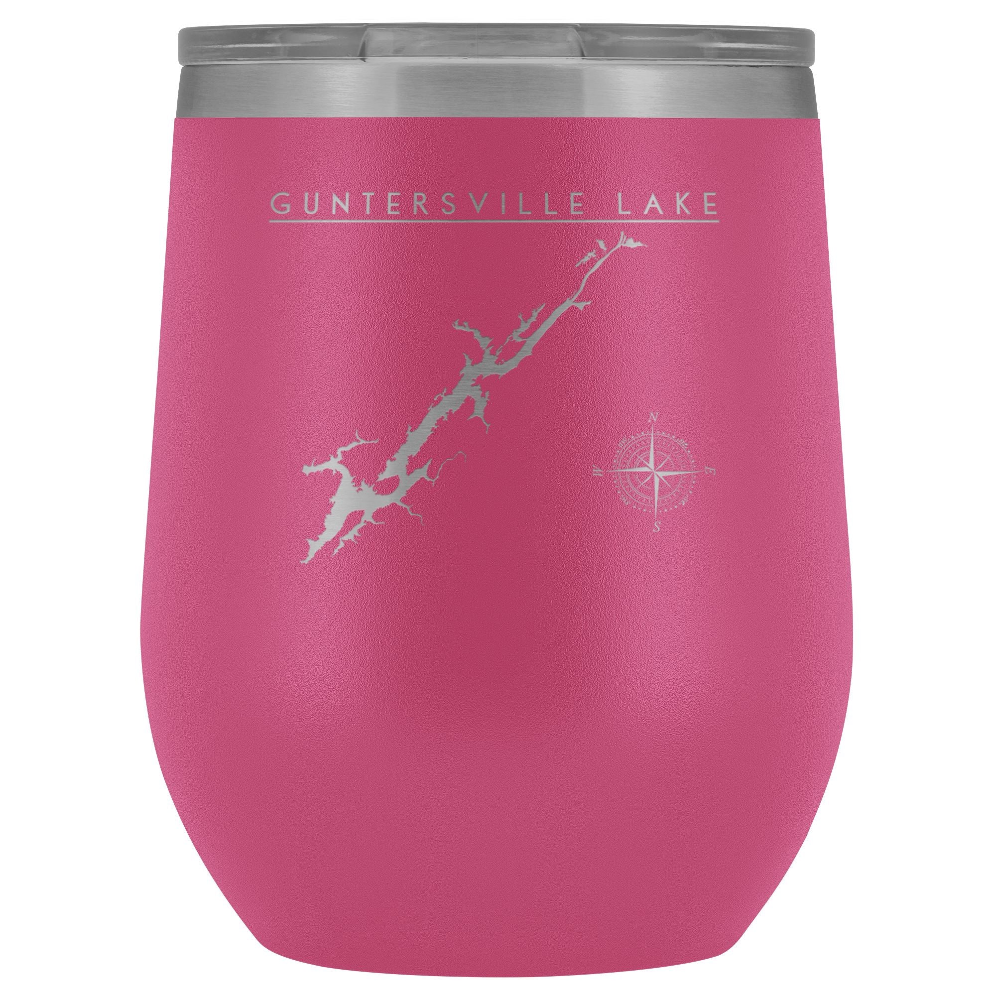 Guntersville Lake Wine Tumbler | Laser Etched | Lake Gift - Houseboat Kings