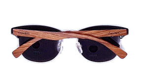 Handcrafted Walnut Wood Club Style Sunglasses With Bamboo Case, Sunglasses 