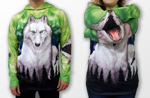 HOWLING WOLF Hoodie Chomp Shirt by MOUTHMAN® Kid's Clothing 