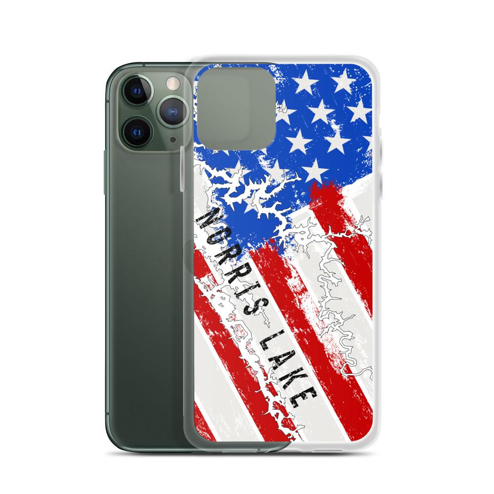 iPhone Case - Norris Lake American Flag - Houseboat Kings