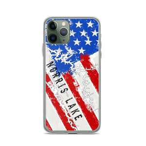 iPhone Case - Norris Lake American Flag - Houseboat Kings