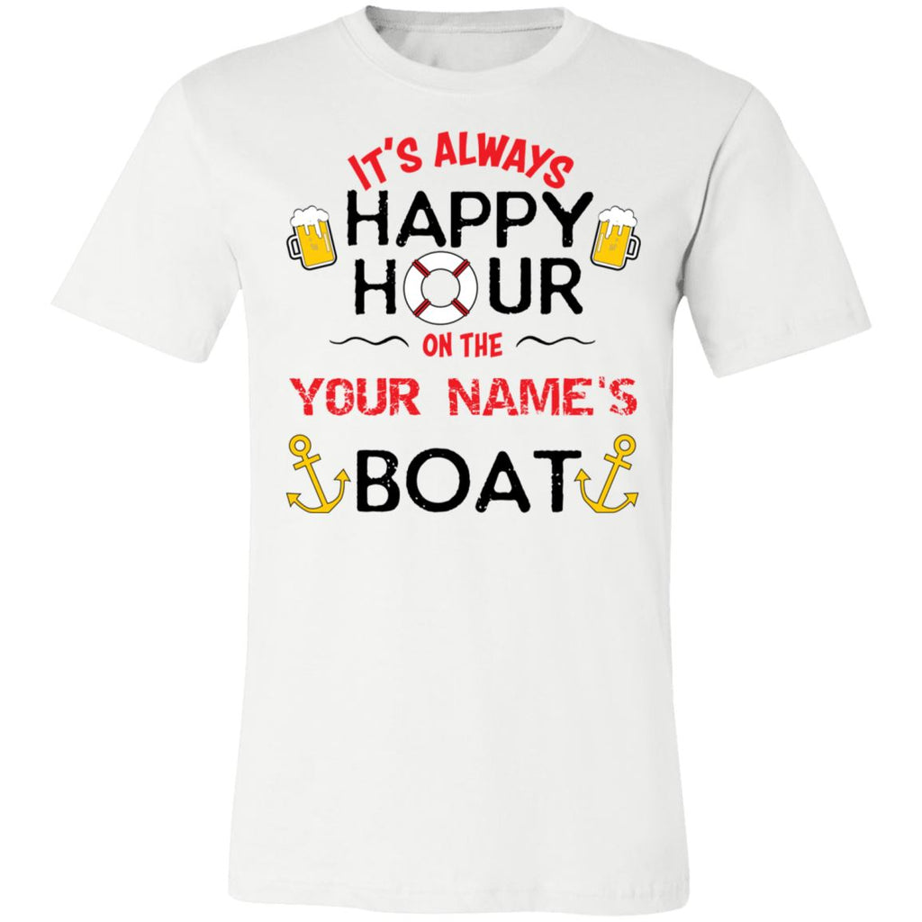 It's Always Happy Hour On Your Boat 3001C Unisex Jersey Short-Sleeve T-Shirt - Houseboat Kings