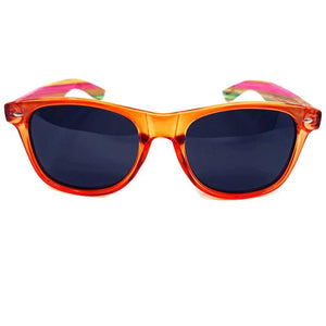 Juicy Fruit Multi-Colored Bamboo Polarized Sunglasses, Handcrafted Sunglasses 