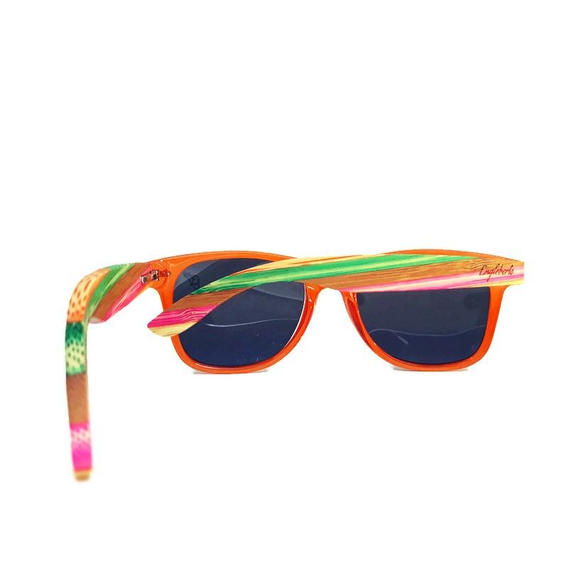 Juicy Fruit Multi-Colored Bamboo Polarized Sunglasses, Handcrafted Sunglasses 