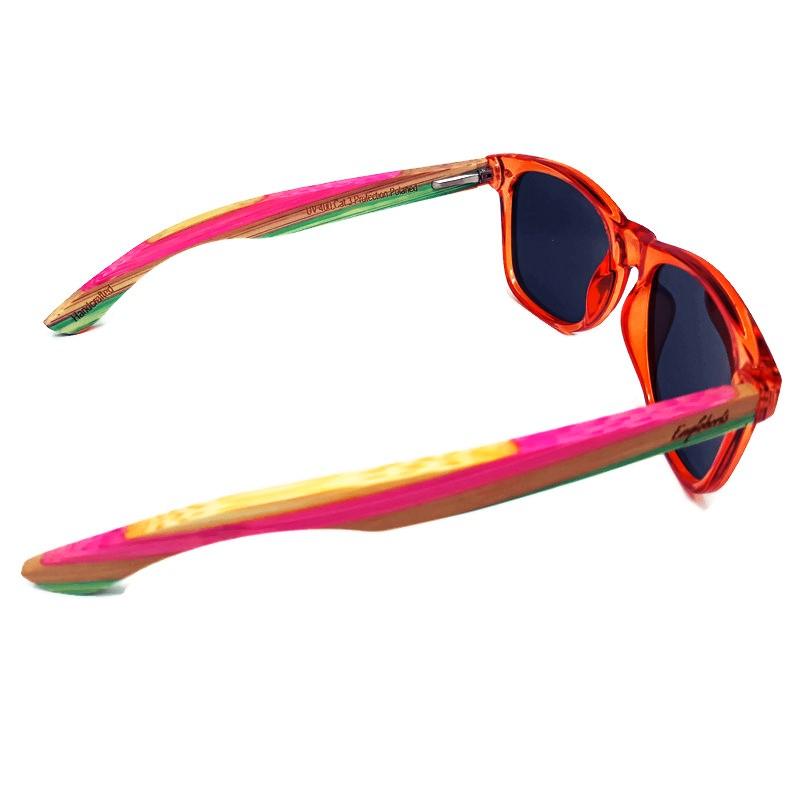 Juicy Fruit Multi-Colored Bamboo Polarized Sunglasses, Handcrafted Sunglasses 