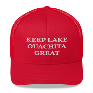 Keep Lake Ouachita Great Trucker Cap - Houseboat Kings