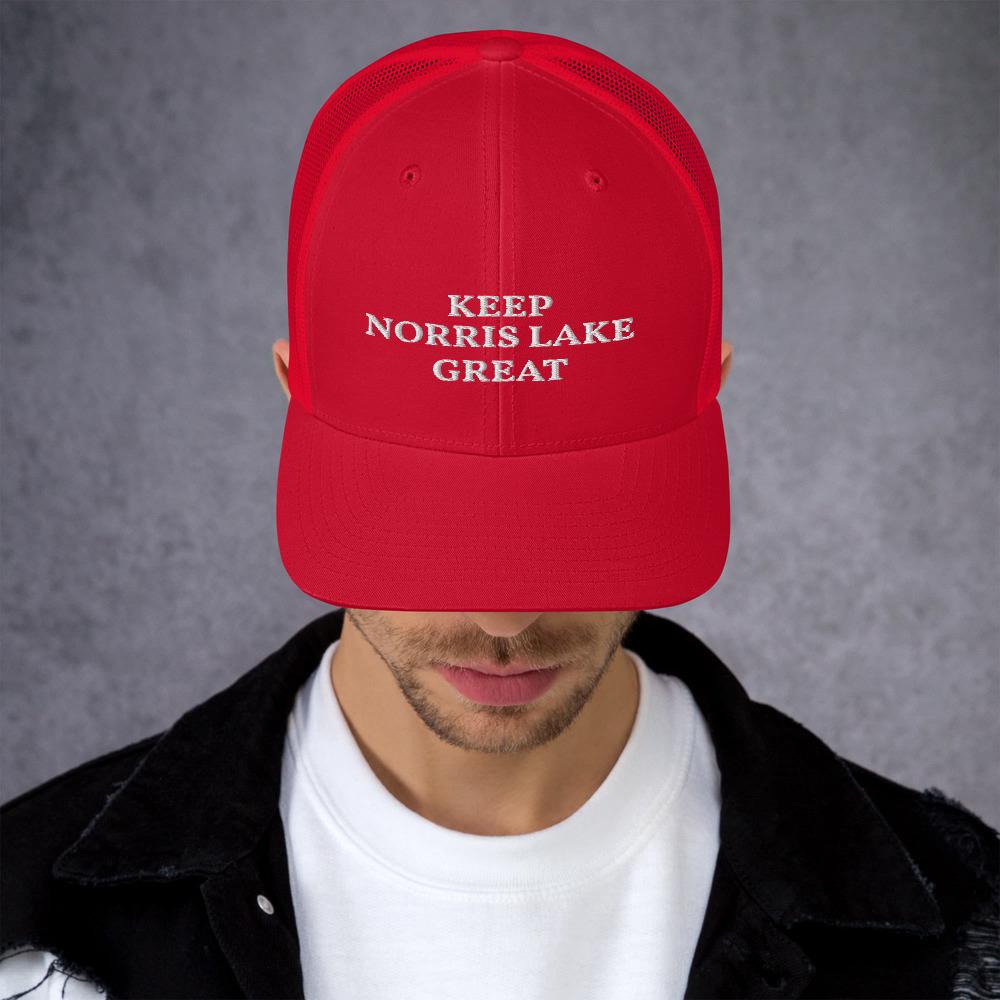 Keep Norris Lake Great Trucker Cap - Houseboat Kings