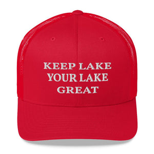 Keep Your Lake Great Trucker Cap - Houseboat Kings