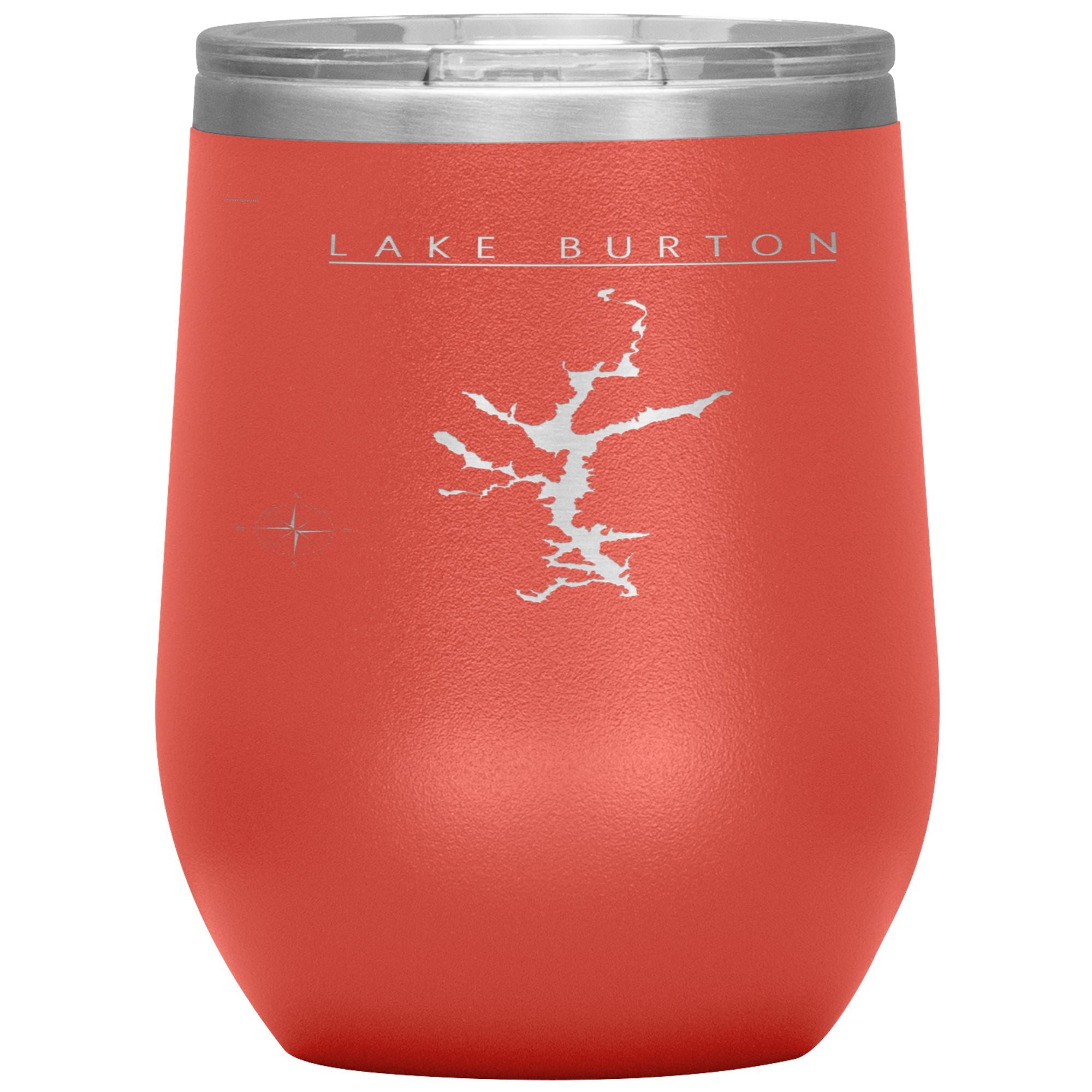 Lake Burton 12oz Wine Tumbler Wine Tumbler Coral 