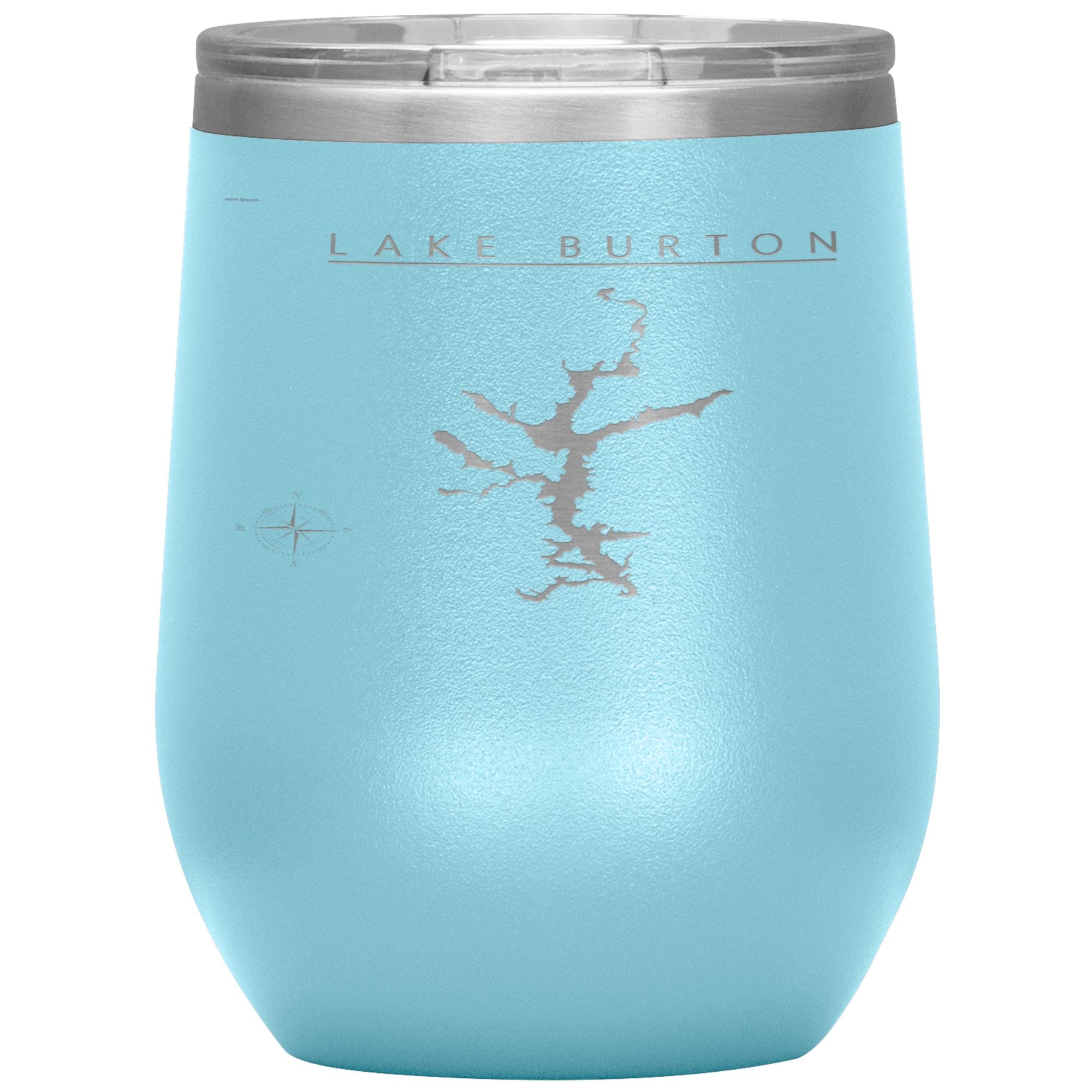 Lake Burton 12oz Wine Tumbler Wine Tumbler Light Blue 