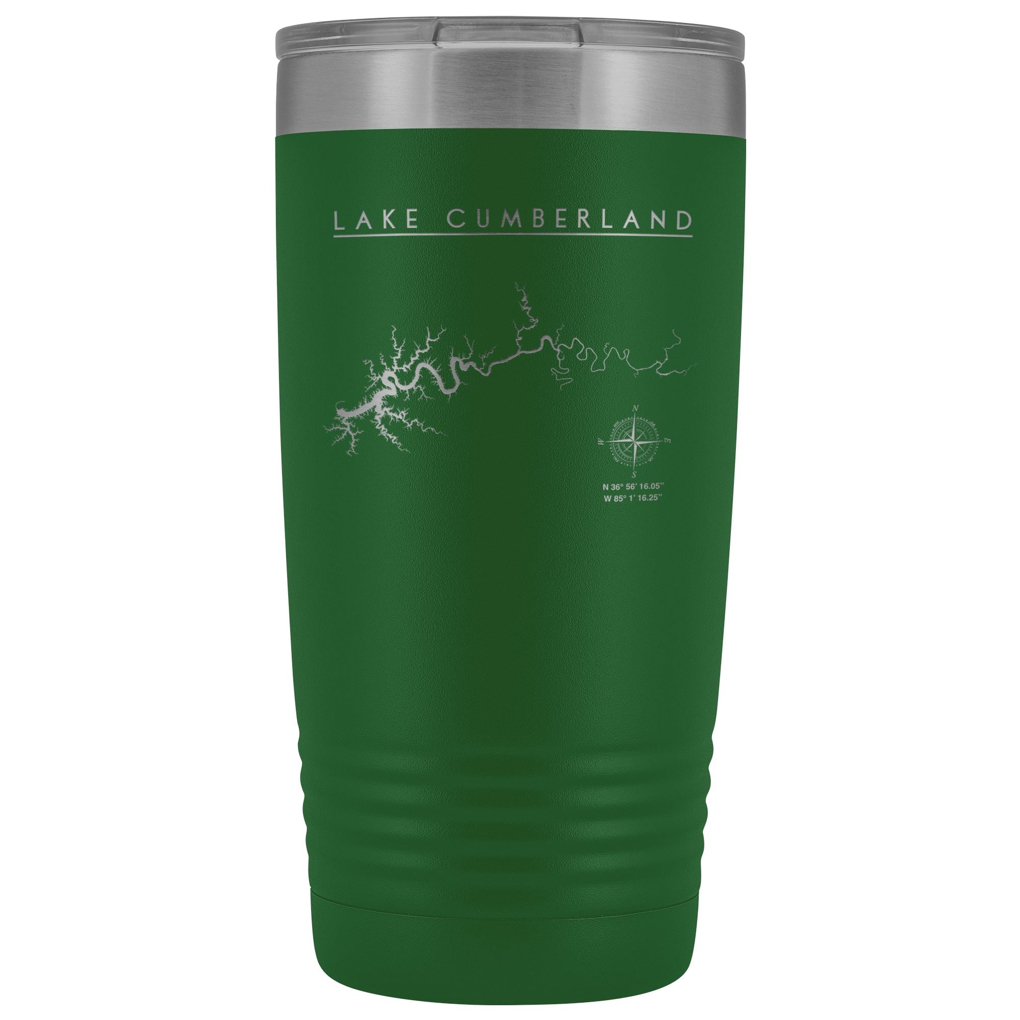 Lake Cumberland 20oz Lake Tumbler | Extended Lake Map | Lake Gift - Houseboat Kings