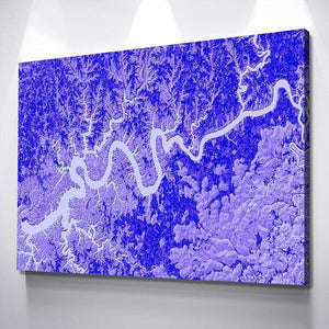 LAKE CUMBERLAND ART FROM SPACE | REGAL PURPLE | GALLERY CANVAS WRAP - Houseboat Kings